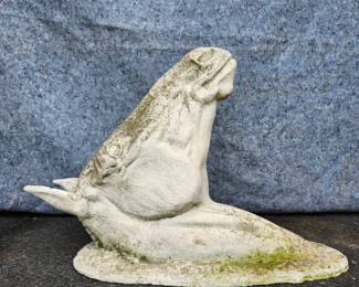Cement horse