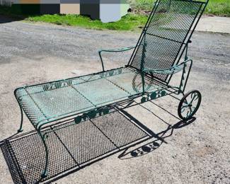 Wrought iron chaise by meadowcraft