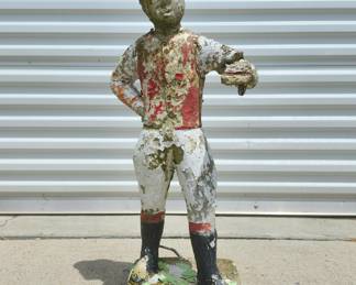 Cement lawn jockey