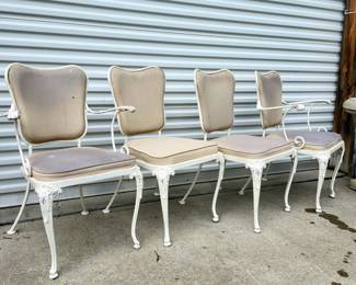Cast aluminum chairs