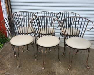 Set of vintage metal patio chairs
