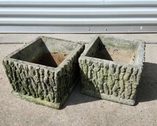 Faux Bois planters