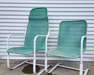 Spring chairs in green