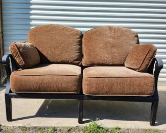 Castelle settee with Sunbrella