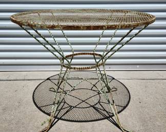 Vintage metal patio table