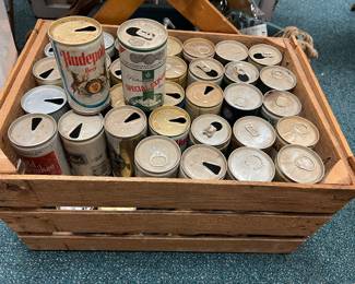 vintage beer can collection
