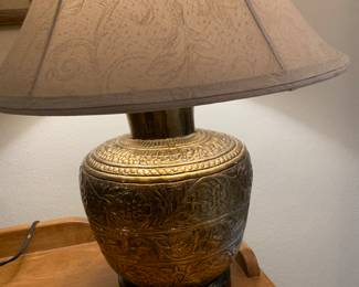 brass base table lamp
