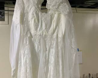 two wedding dresses