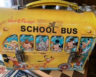 vintage metal, with thermos inside