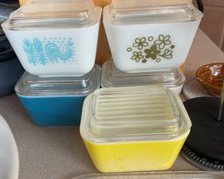 Pyrex with Refrigerator Glass Lids