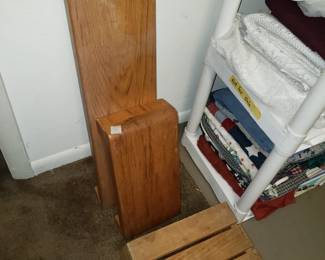 Wood Risers and Stool