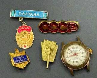 Soviet Russia, Award Pins, & More!
