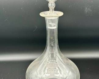 Vintage Etched Decanter-UV Reactive
