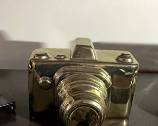 Ceramic Retro Gold Camera