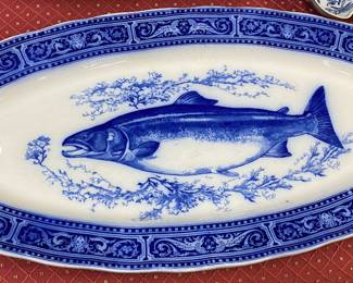 Royal Doulton Flow Blue Fish Platter