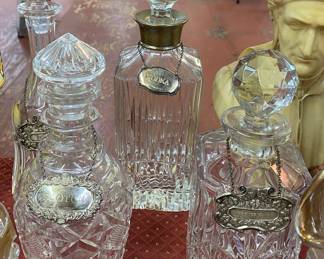 Crystal and Art Glass Liquor Decanters 