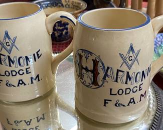Antique Masonic Mugs