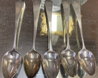 DO Hallmarked Coin Silver Spoons
