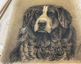 1875 Dog Themed Pencil Sketches