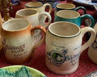 1910's Calumet Club Buffalo Pottery Mugs