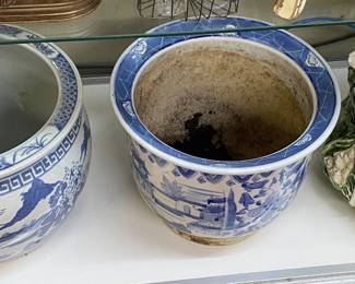 Oriental Blue and White Planters