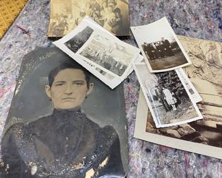 Large Tintype and Photographs