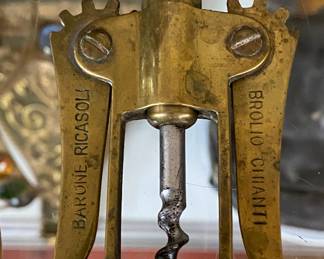 Old Barone Ricasoli Brolio Chianti Wine Bottle Corkscrew Opener