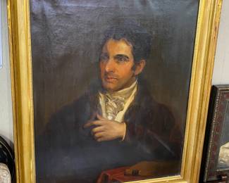 Antique Portrait Oil on Canvas 