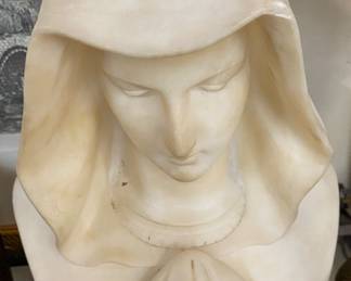 Marble Madonna Bust