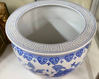 Oriental Blue and White Fishbowl