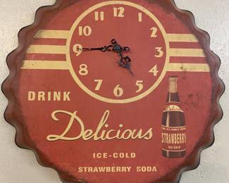 Modern Strawberry Soda Clock