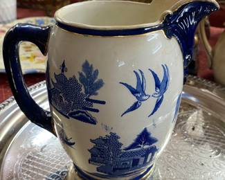 Buffalo Pottery First Old Willow Ware Jug/Pitcher