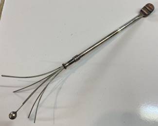Silver Retractable Swizzle Stick