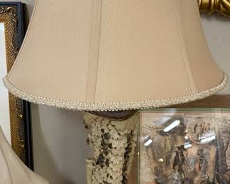 Oriental Carved Soapstone Lamp