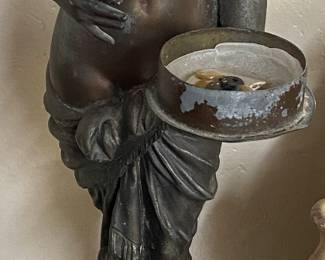 Art Nouveau Female Themed Spelter Statue