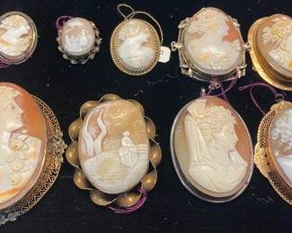 Antique Gold Cameos