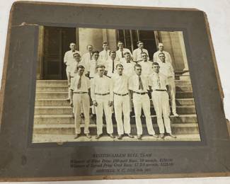 Large 1925 Cabinet Photo Winston Salem, N.C. Reel Team from Asheville, N.C. Meet