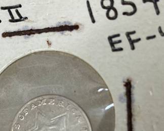 1854 Type II Three Cent Silver Piece