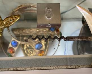 Horn Handled Corkscrew/Rosary Holder 