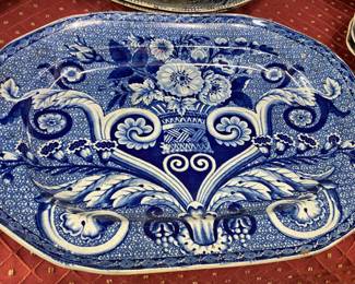 1840's Mosaic Tracery Platter 
