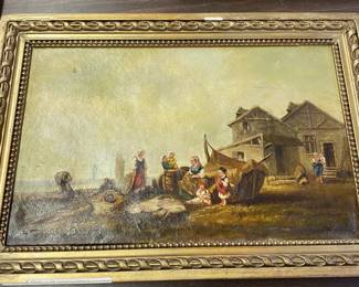 Small Antique Oil on Canvas 