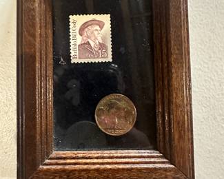 Buffalo Nickel & Stamp Collectable