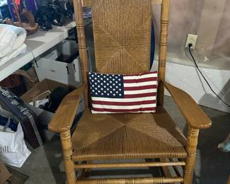 Hardwood Woven Rocking Chair