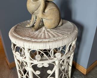 Wicker End Table