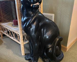 Large Black Panther Sculpture