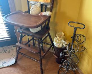 Vintage Wood High Chair
