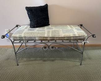 Metal Bench w/ Cushion