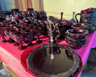 AVON Ruby Red Dinnerware