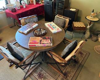 Vintage 1960's Gaming Table w/ 4 Chairs! So cool!