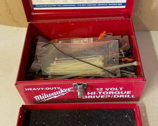 Milwaukee Tool Box with Various Ties